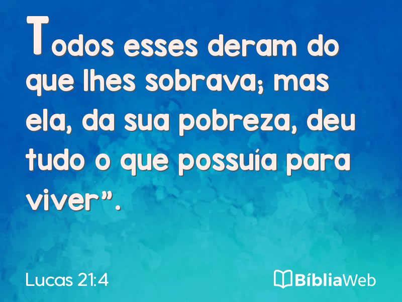 Lucas 21:4 em imagem para compartilhar