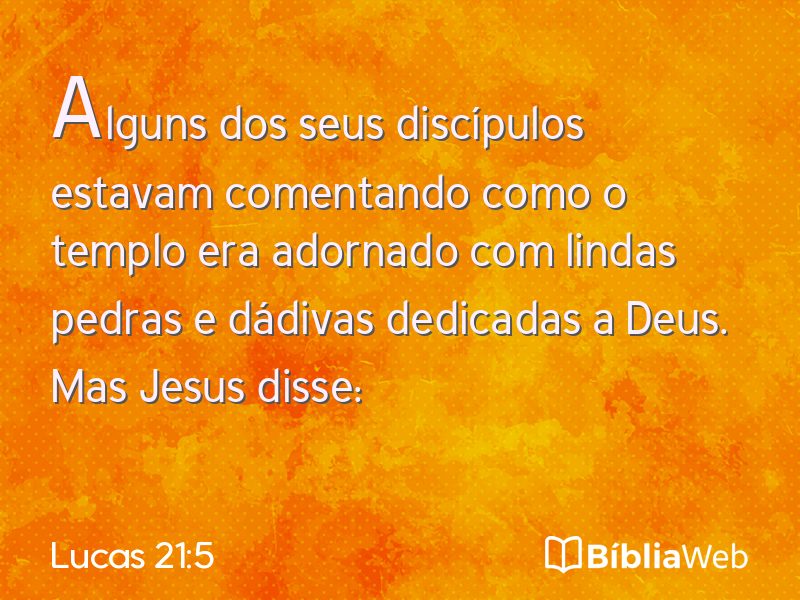 Lucas 21:5 em imagem para compartilhar