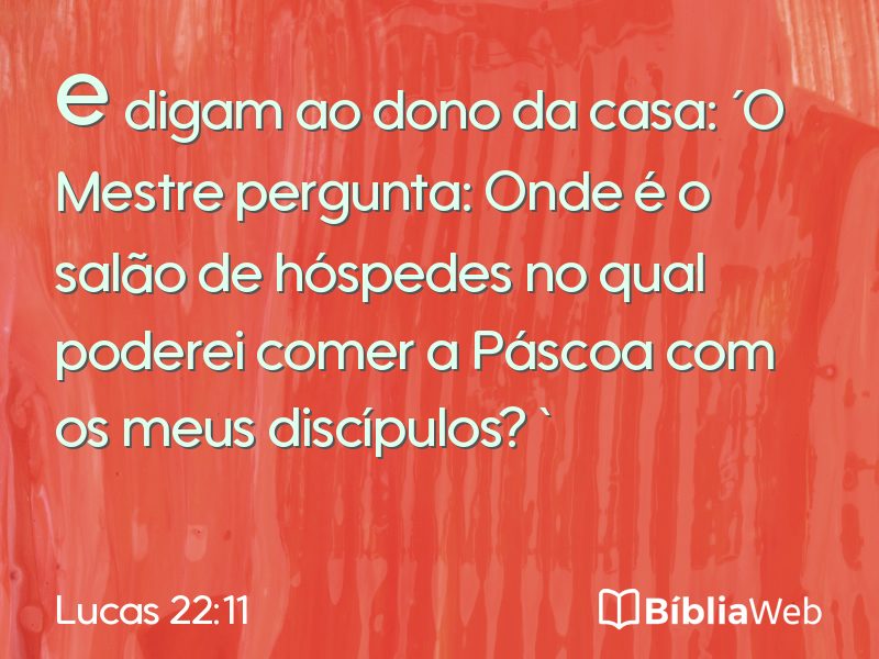 Lucas 22:11 em imagem para compartilhar