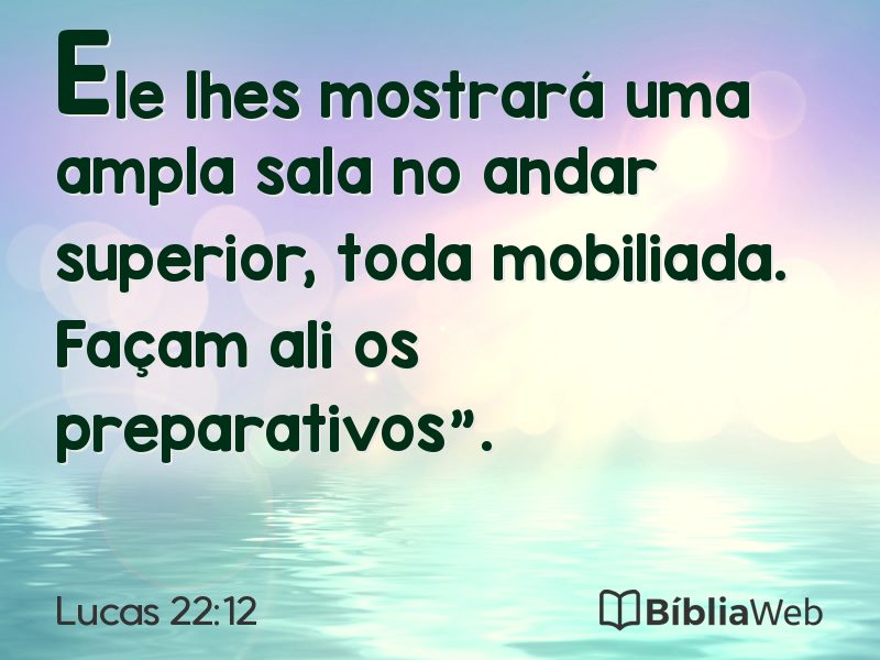 Lucas 22:12 em imagem para compartilhar