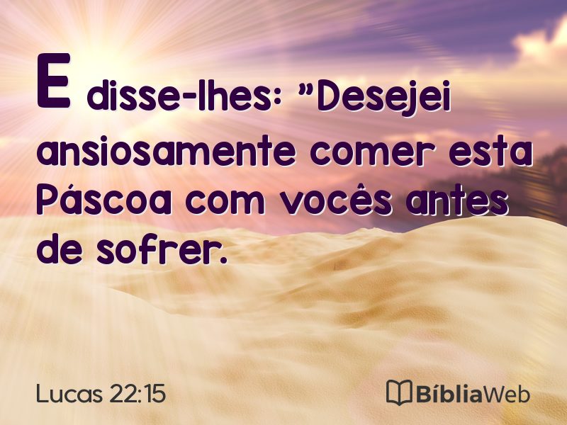 Lucas 22:15 em imagem para compartilhar