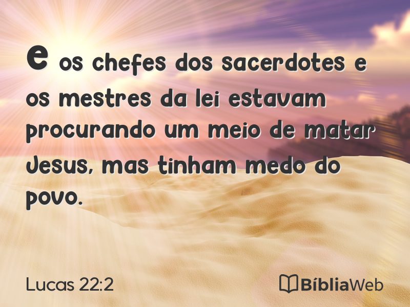 Lucas 22:2 em imagem para compartilhar