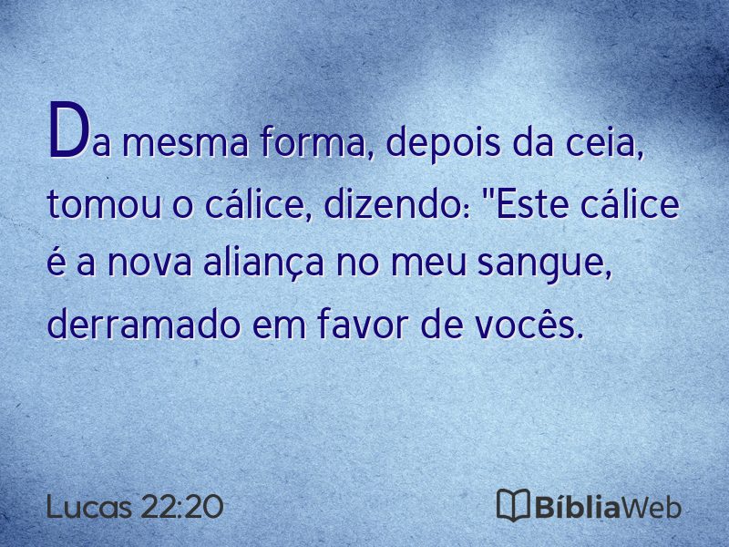 Lucas 22:20 em imagem para compartilhar