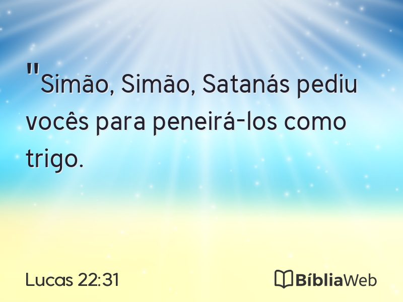 Lucas 22:31 em imagem para compartilhar