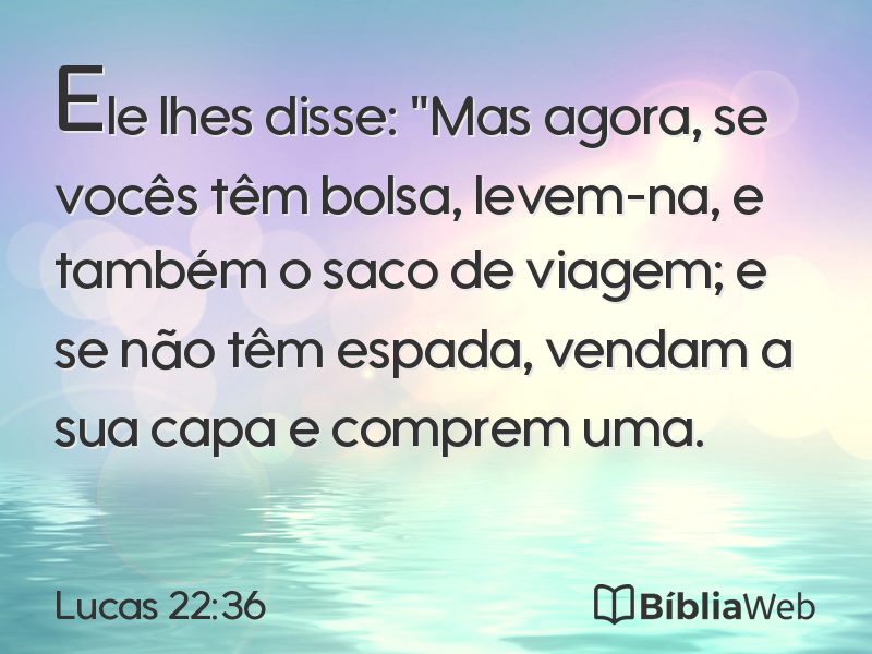 Lucas 22:36 em imagem para compartilhar