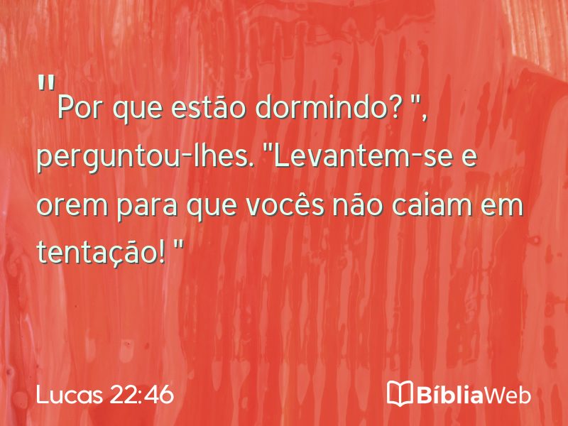 Lucas 22:46 em imagem para compartilhar