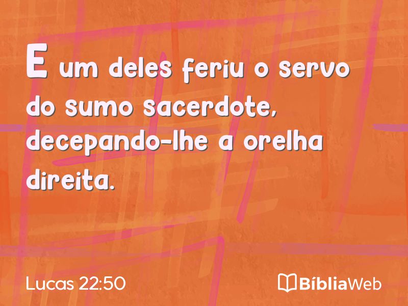 Lucas 22:50 em imagem para compartilhar