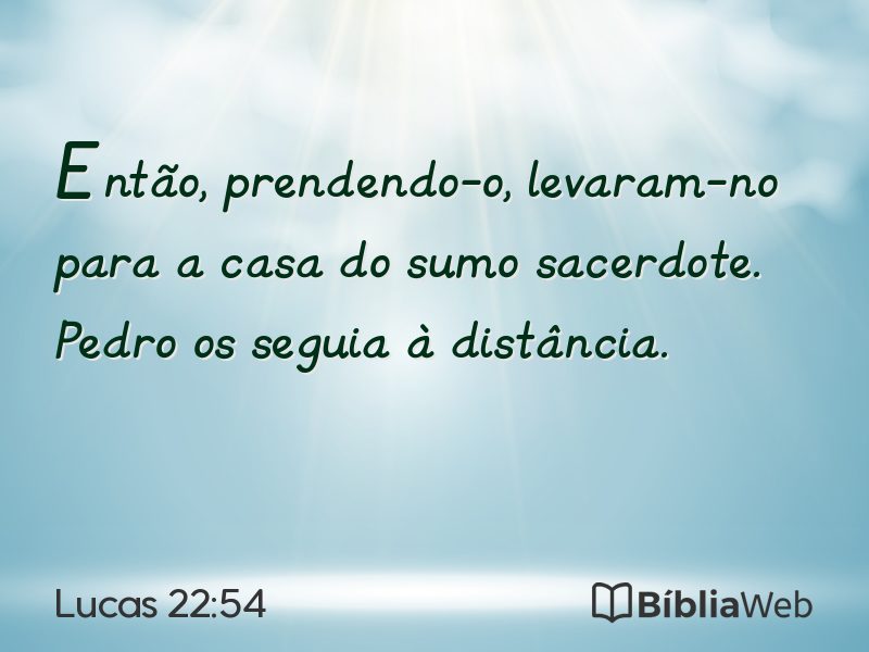 Lucas 22:54 em imagem para compartilhar