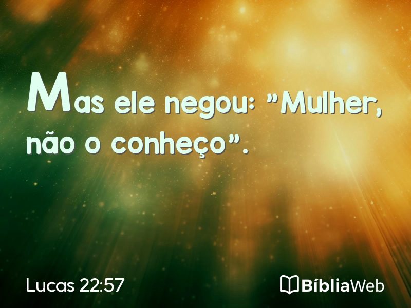 Lucas 22:57 em imagem para compartilhar