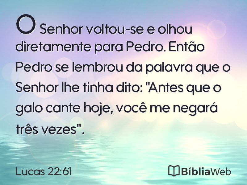 Lucas 22:61 em imagem para compartilhar