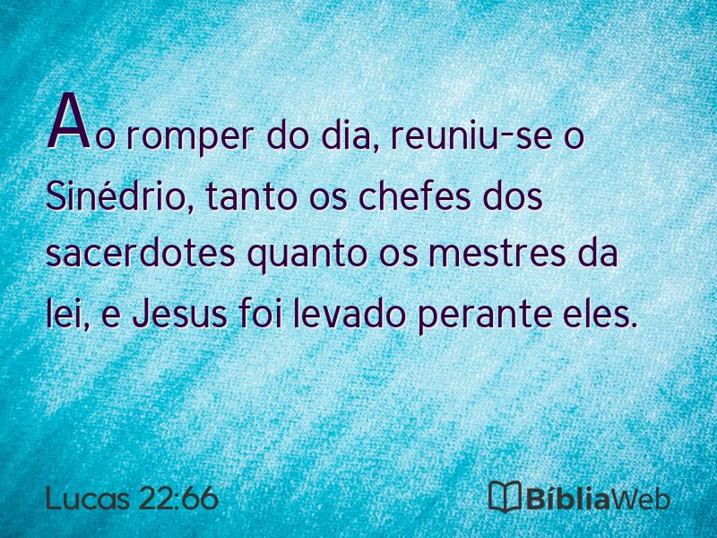 Lucas 22:66 em imagem para compartilhar