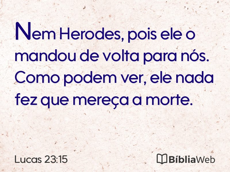 Lucas 23:15 em imagem para compartilhar
