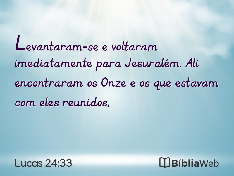 Lucas 24:33 em imagem para compartilhar