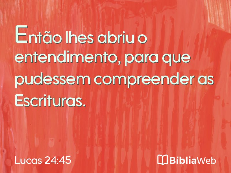 Lucas 24:45 em imagem para compartilhar