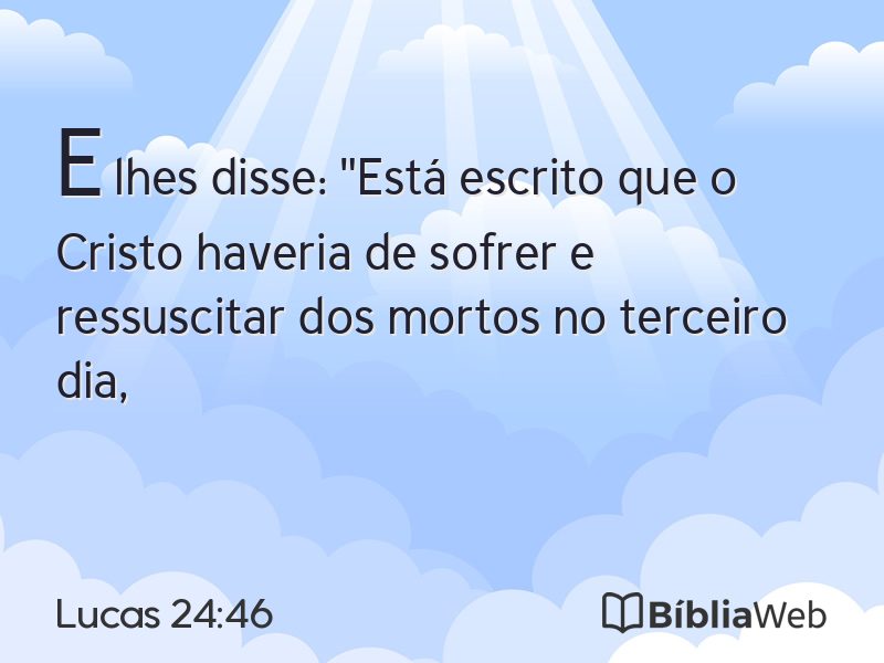 Lucas 24:46 em imagem para compartilhar