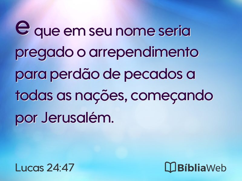 Lucas 24:47 em imagem para compartilhar