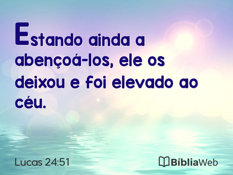 Lucas 24:51 em imagem para compartilhar