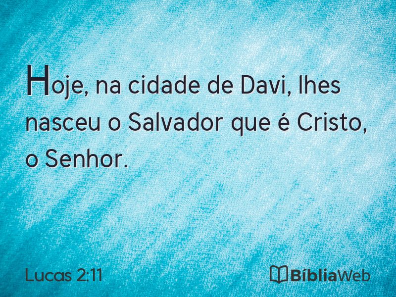 Lucas 2:11 em imagem para compartilhar