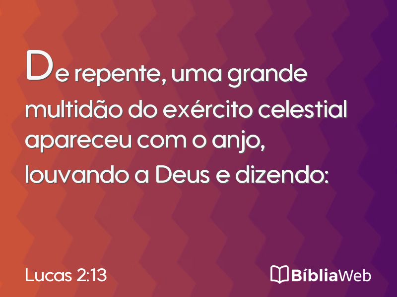 Lucas 2:13 em imagem para compartilhar