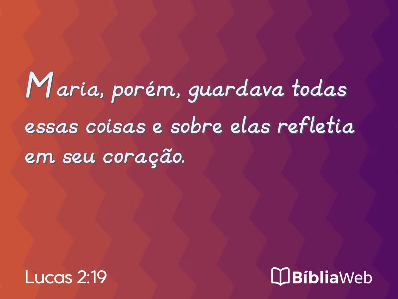 Lucas 2:19 em imagem para compartilhar