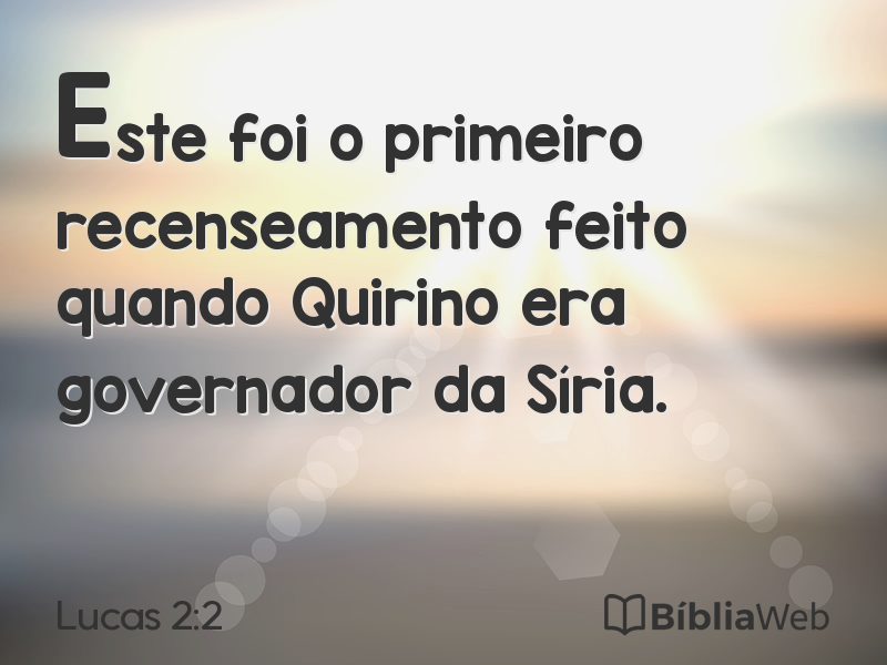 Lucas 2:2 em imagem para compartilhar