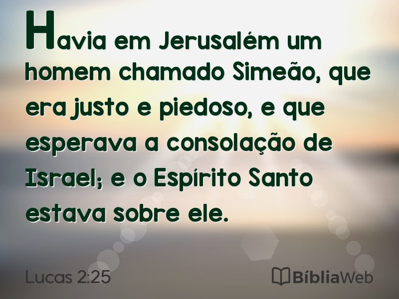 Lucas 2:25 em imagem para compartilhar