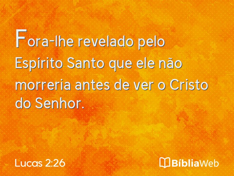 Lucas 2:26 em imagem para compartilhar