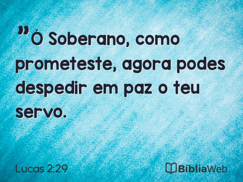 Lucas 2:29 em imagem para compartilhar