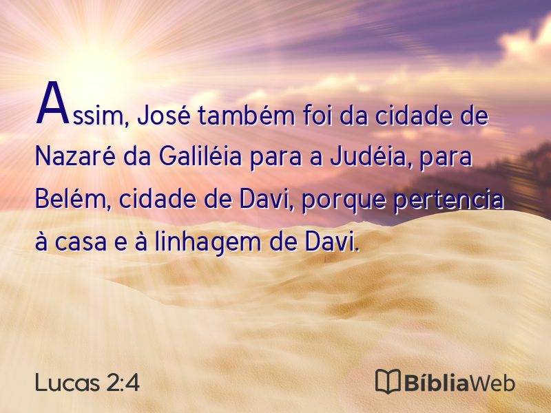 Lucas 2:4 em imagem para compartilhar