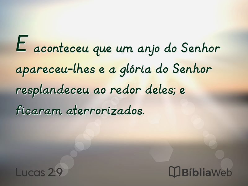 Lucas 2:9 em imagem para compartilhar