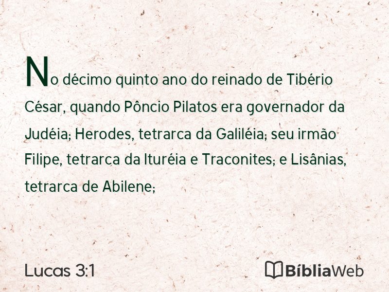 Lucas 3:1 em imagem para compartilhar