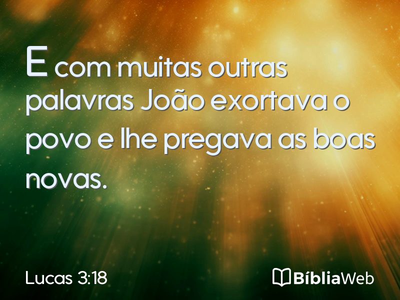Lucas 3:18 em imagem para compartilhar