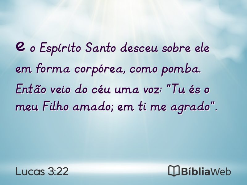 Lucas 3:22 em imagem para compartilhar