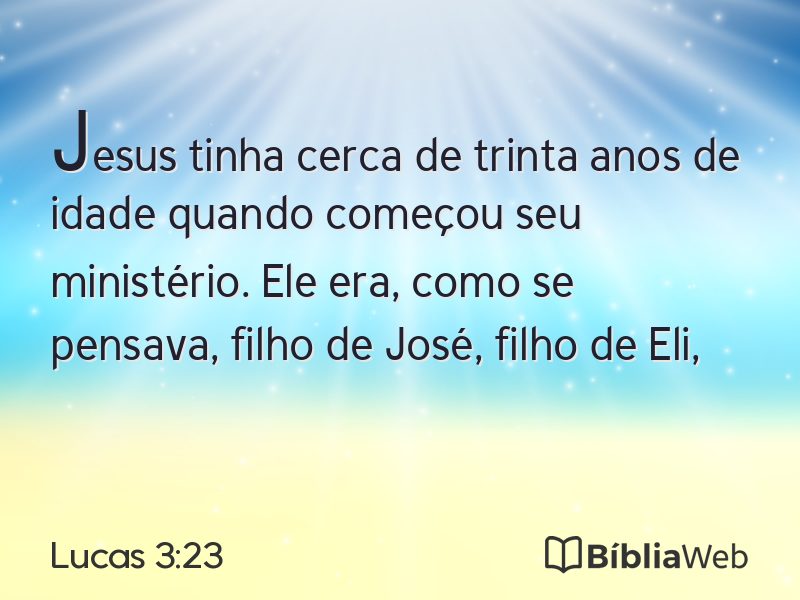 Lucas 3:23 em imagem para compartilhar