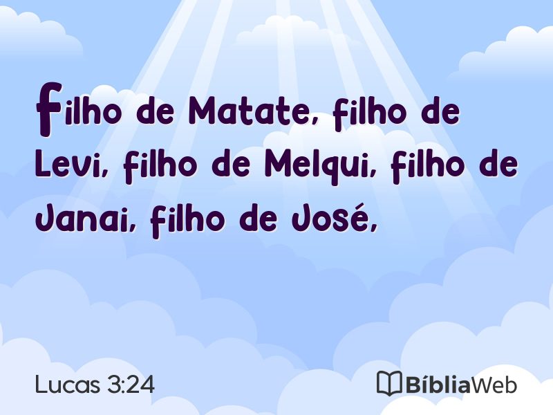Lucas 3:24 em imagem para compartilhar