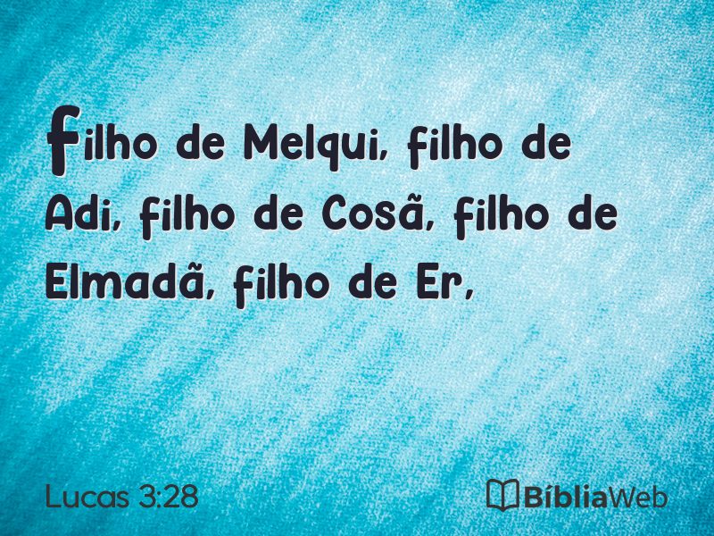 Lucas 3:28 em imagem para compartilhar