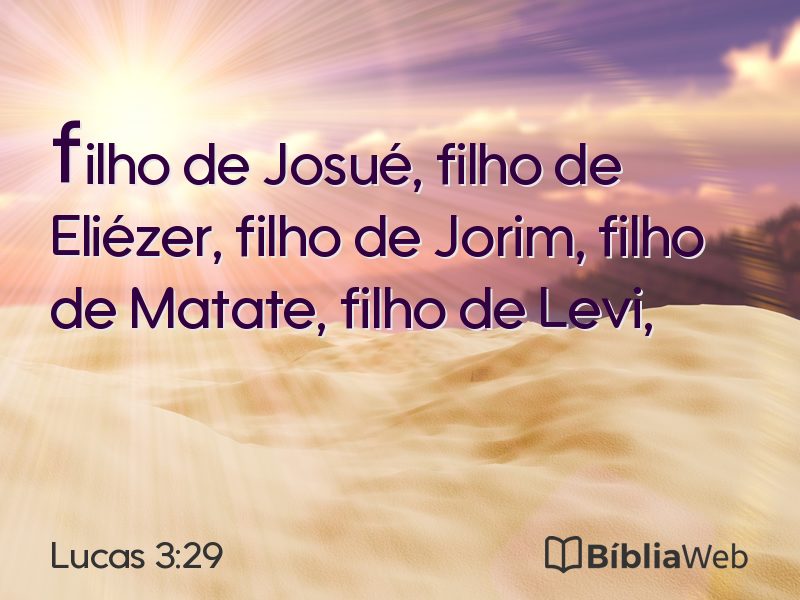 Lucas 3:29 em imagem para compartilhar