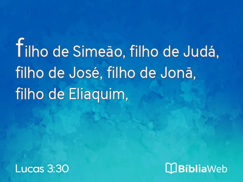 Lucas 3:30 em imagem para compartilhar