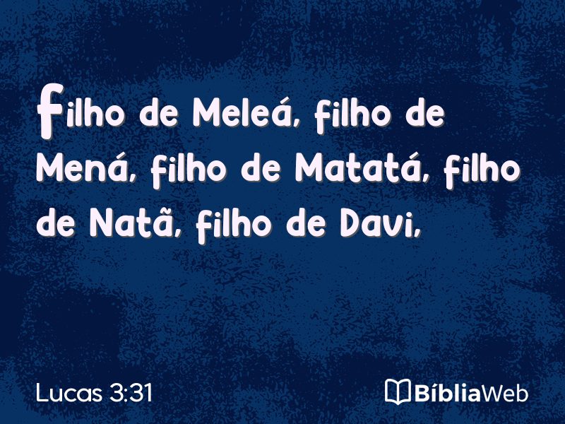 Lucas 3:31 em imagem para compartilhar