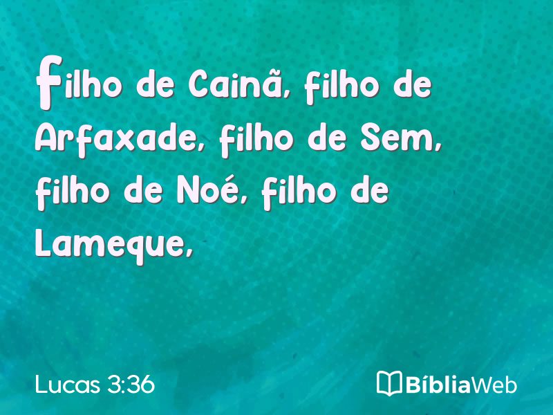 Lucas 3:36 em imagem para compartilhar