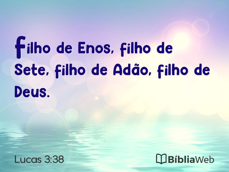 Lucas 3:38 em imagem para compartilhar
