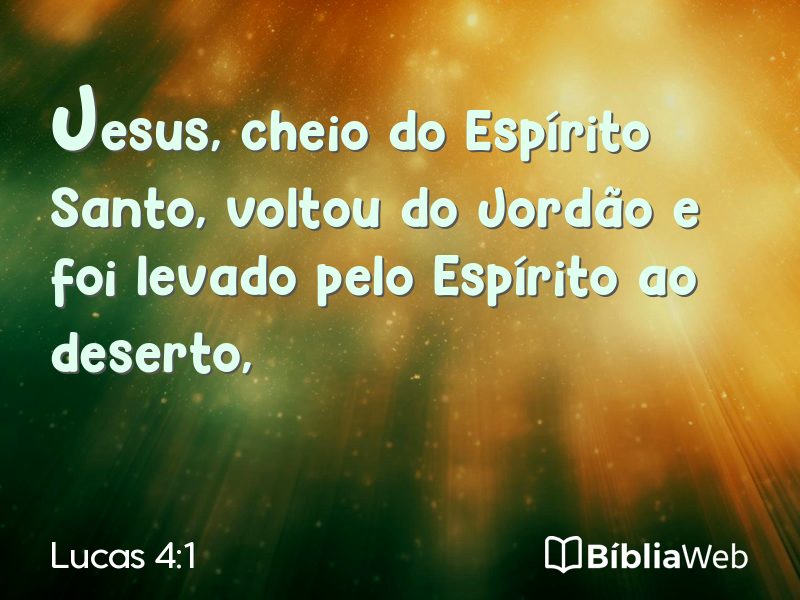 Lucas 4:1 em imagem para compartilhar
