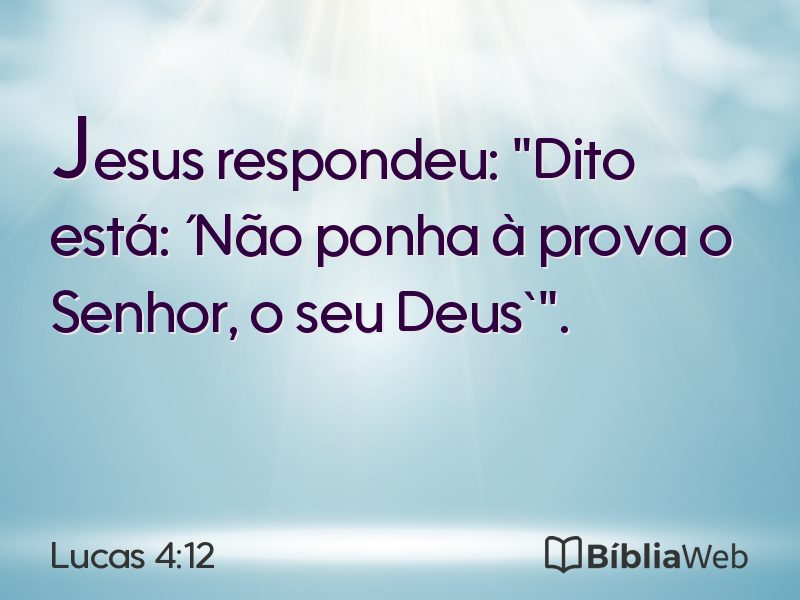Lucas 4:12 em imagem para compartilhar