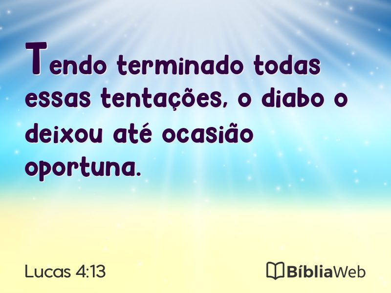 Lucas 4:13 em imagem para compartilhar