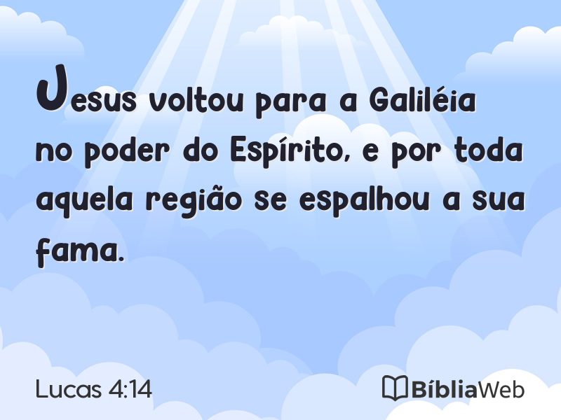 Lucas 4:14 em imagem para compartilhar