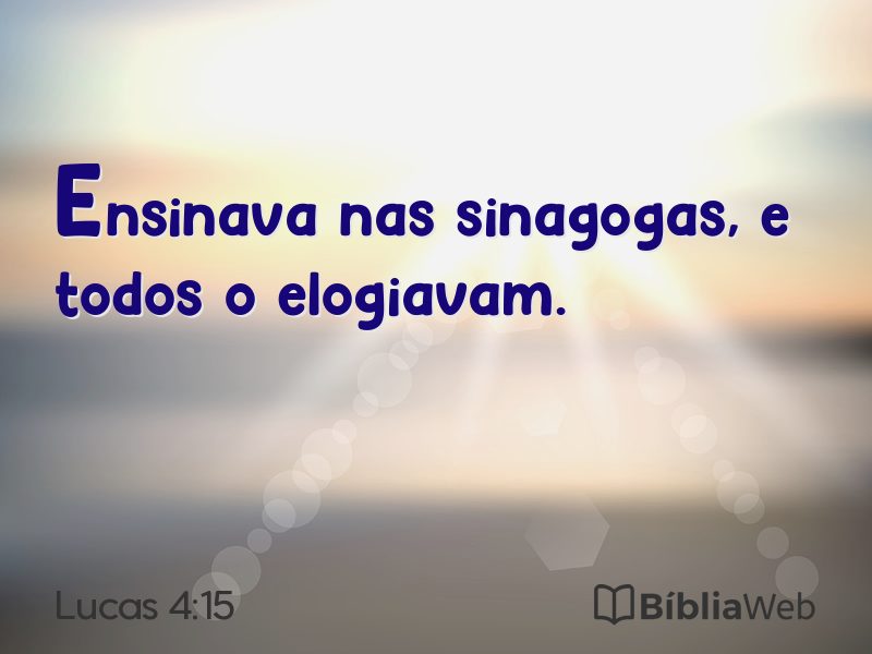 Lucas 4:15 em imagem para compartilhar