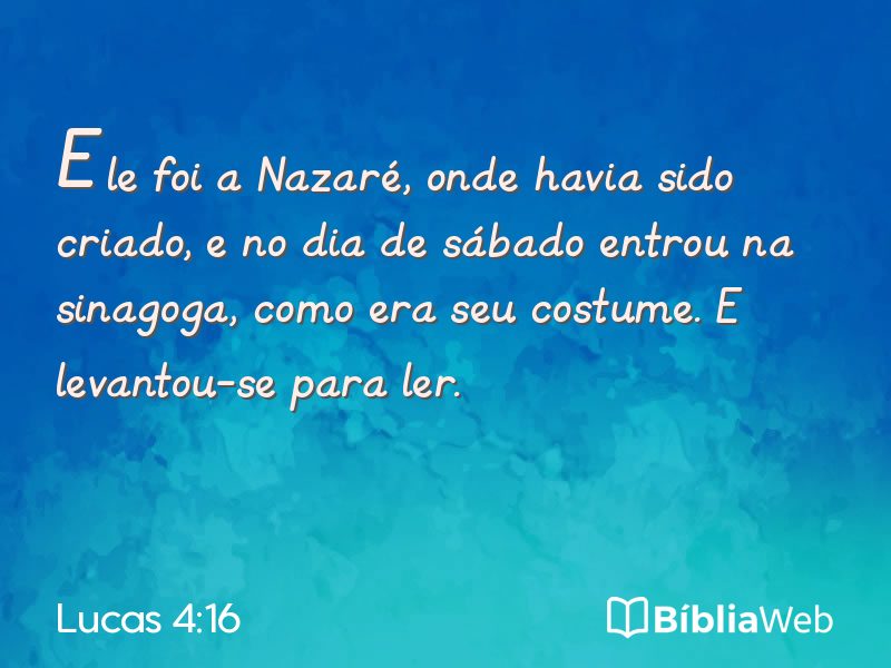 Lucas 4:16 em imagem para compartilhar