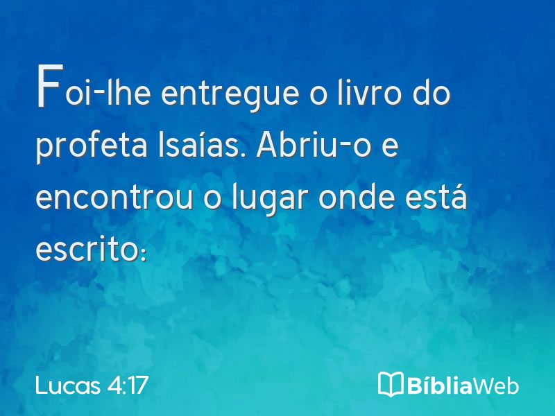 Lucas 4:17 em imagem para compartilhar