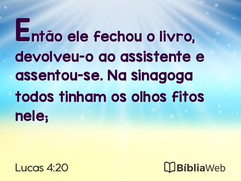 Lucas 4:20 em imagem para compartilhar