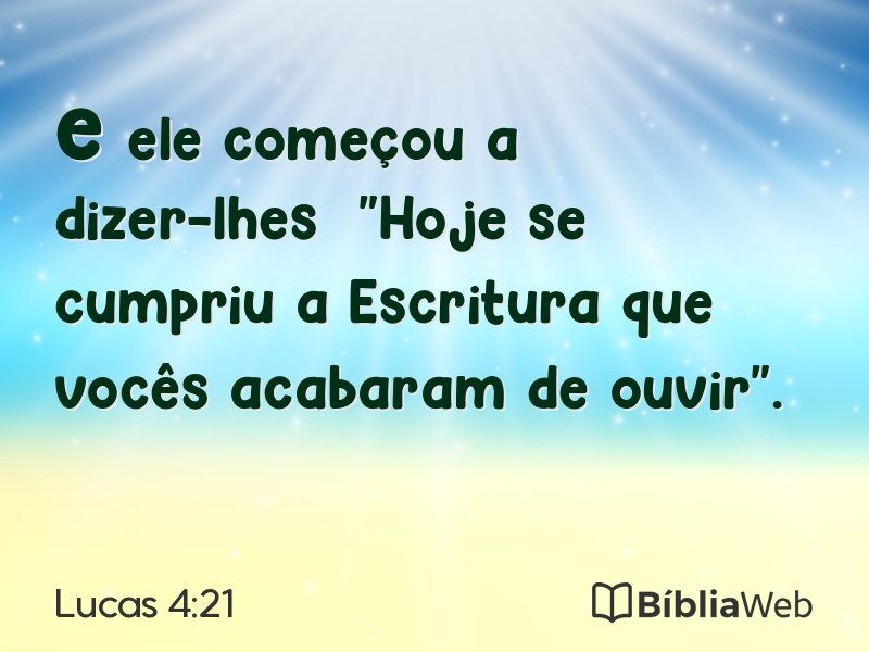 Lucas 4:21 em imagem para compartilhar